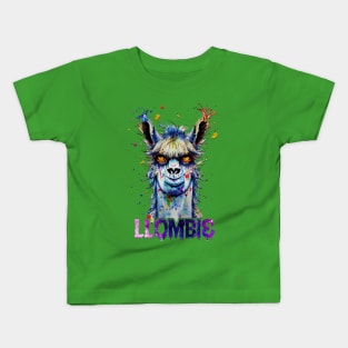 Llombie Zombie fun Halloween design Kids T-Shirt